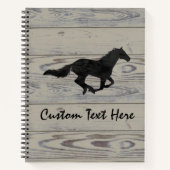 Carnet Silhouette Rustique Bois Galloping Horse (Devant)
