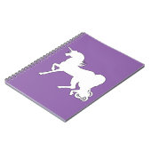 Carnet Silhouette Unicorne Blanche (Côté gauche)