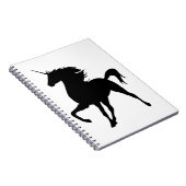 Carnet Silhouette Unicorne Noire (Côté Droit)