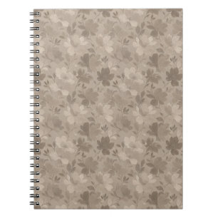 Carnet Silhouettes de fleurs contemporaines texturées