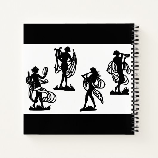 Carnet silhouettes grecques antiques des Muses (Dos)