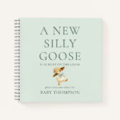 Carnet Silly Goose Sage Baby Shower Guest Book (Devant)
