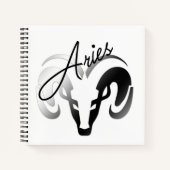 Carnet Silver Aries le bélier Zodiac (Devant)