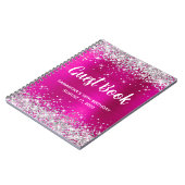 Carnet Silver Glitter Hot Pink 18th Birthday Guestbook (Côté gauche)
