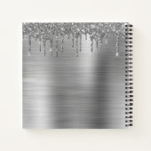 Carnet Silver Glitter Sparkle Eyelashes Monogram (Dos)