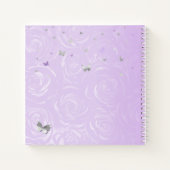 Carnet Silver Light Violet Rose Elegant Quinceanera Invit (Dos)