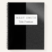Carnet Silver noir tendance (Devant)