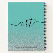 Carnet Silver Parties scintillant Turquoise Girly Ombre N (Dos)