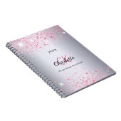 Carnet Silver pink glitter (Côté Droit)