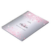 Carnet Silver pink glitter (Côté gauche)
