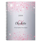 Carnet Silver pink glitter (Devant)