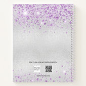 Carnet Silver purple glitter (Dos)