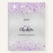 Carnet Silver purple glitter (Devant)