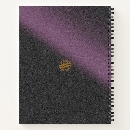 Carnet Silver rose noir tendance (Dos)