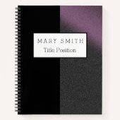 Carnet Silver rose noir tendance (Devant)