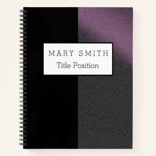 Carnet Silver rose noir tendance (Devant)