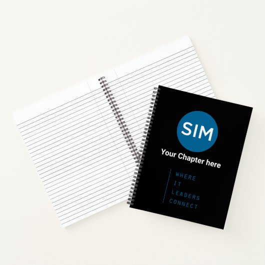 Carnet SIM en Turquoise sur noir (Intérieur)