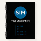 Carnet SIM en Turquoise sur noir (Devant)