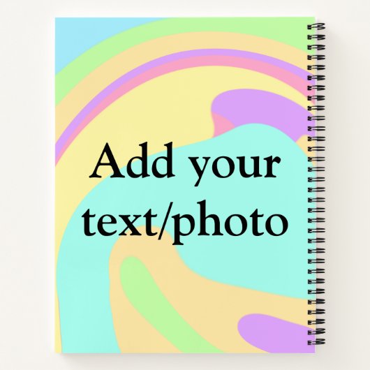 Carnet Simple acrylique pour marbre ajouter votre nom de  (Dos)