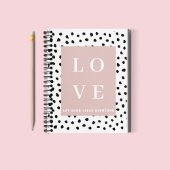 Carnet Simple AMOUR Noir & Rose |Laissez notre valeur à t