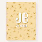 Carnet Simple baby yellow Notebook with initials  (Devant)