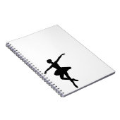 Carnet Simple Ballet Noir et Blanc Ballerine (Côté Droit)