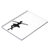 Carnet Simple Ballet Noir et Blanc Ballerine (Côté gauche)