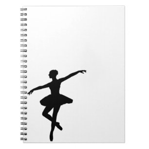 Carnet Simple Ballet Noir et Blanc Ballerine