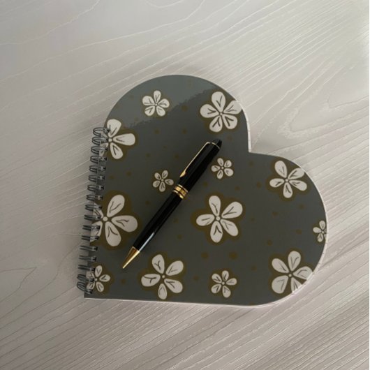 Carnet Simple beauté gris et blanc Oubliez-moi non