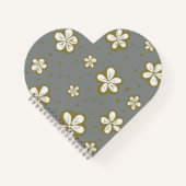 Carnet Simple beauté gris et blanc Oubliez-moi non (Devant)