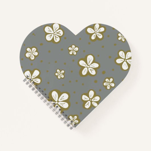 Carnet Simple beauté gris et blanc Oubliez-moi non (Devant)