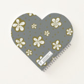 Carnet Simple beauté gris et blanc Oubliez-moi non (Dos)