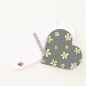 Carnet Simple beauté gris et blanc Oubliez-moi non (Intérieur)