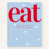 Carnet Simple Blue Spot Couples Fiançailles cadeau Recett (Devant)