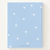 Carnet Simple Blue Spot Couples Fiançailles cadeau Recett (Dos)