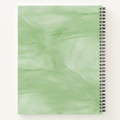Carnet Simple clair vert subtil marbre moderne Monogramme (Dos)