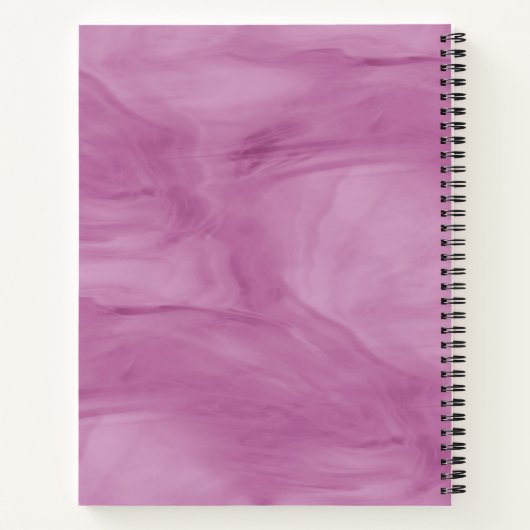 Carnet Simple clair violet subtil marbre moderne Monogram (Dos)