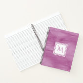 Carnet Simple clair violet subtil marbre moderne Monogram (Intérieur)