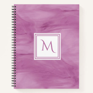 Carnet Simple clair violet subtil marbre moderne Monogram