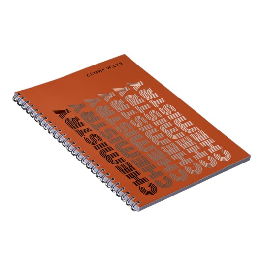Carnet Simple Classic Editable Objet Chimie Rust (Côté Droit)
