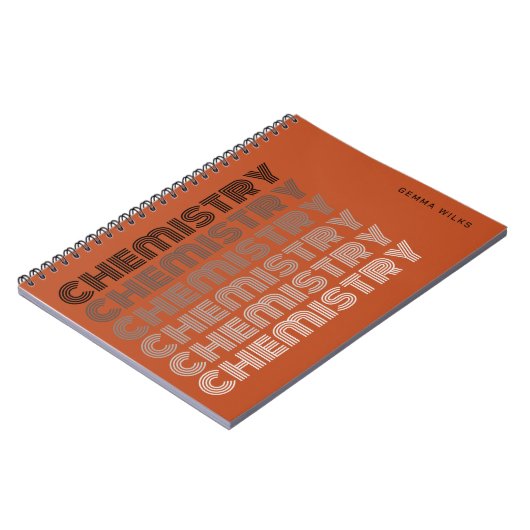 Carnet Simple Classic Editable Objet Chimie Rust (Côté gauche)
