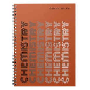 Carnet Simple Classic Editable Objet Chimie Rust