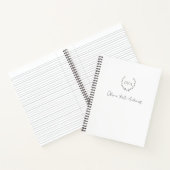 Carnet Simple classique Monogramme Wreath Élégant (Intérieur)
