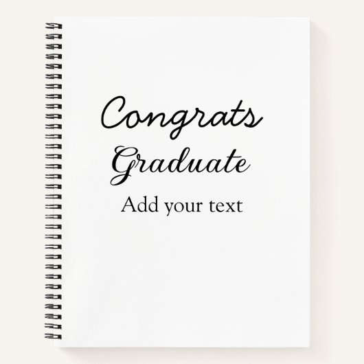 Carnet Simple congratulation graduation add your (Devant)