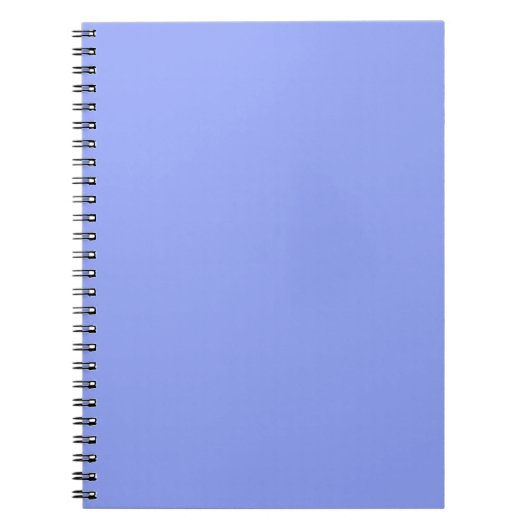 Carnet simple couleur solide simple personnalisé bleu pas (Devant)