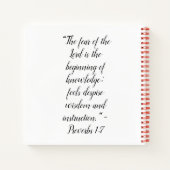 Carnet Simple couplet de la Bible Noire et Blanc Botaniqu (Dos)