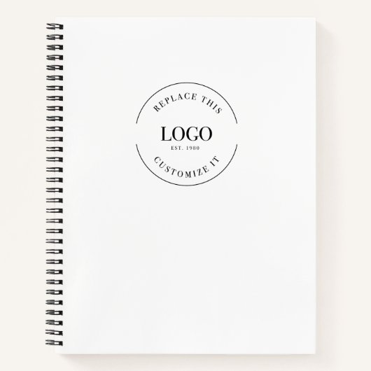 Carnet Simple Custom logo QR CODE website Promotion (Devant)