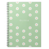 Carnet Simple daisies, Personalized gift (Devant)