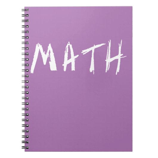 Carnet simple de MATHS (Devant)