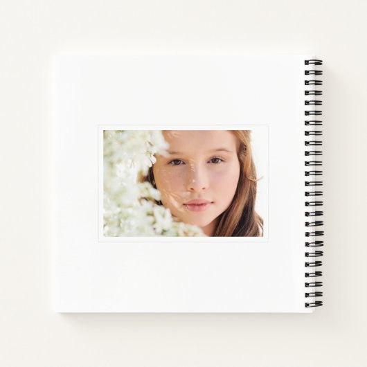 Carnet Simple écriture manuscrite script blanc photo Grad (Dos)